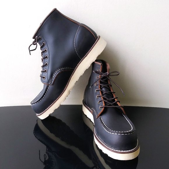 Red Wing Heritage Men's 6-inch Classic Moc in Black Made in USA - Picture 11 of 13